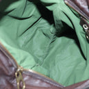 BOTTEGA VENETA INTRECCIATO Shoulder Bag Leather Brown Gold Auth 203468V-10