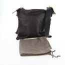 BOTTEGA VENETA INTRECCIATO Shoulder Bag Leather Brown Gold Auth 203468V-12