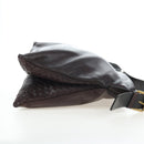 BOTTEGA VENETA INTRECCIATO Shoulder Bag Leather Brown Gold Auth 203468V-4
