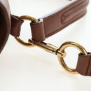 SAINT LAURENT Muse Toe Hand Bag Leather 2way Brown Gold 283761 Auth 203469V-11