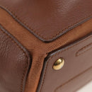 SAINT LAURENT Muse Toe Hand Bag Leather 2way Brown Gold 283761 Auth 203469V-13
