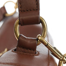 SAINT LAURENT Muse Toe Hand Bag Leather 2way Brown Gold 283761 Auth 203469V-17
