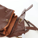 SAINT LAURENT Muse Toe Hand Bag Leather 2way Brown Gold 283761 Auth 203469V-19
