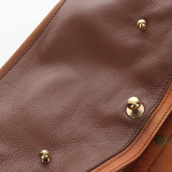 SAINT LAURENT Muse Toe Hand Bag Leather 2way Brown Gold 283761 Auth 203469V