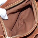 SAINT LAURENT Muse Toe Hand Bag Leather 2way Brown Gold 283761 Auth 203469V-29