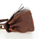 SAINT LAURENT Muse Toe Hand Bag Leather 2way Brown Gold 283761 Auth 203469V-4