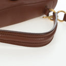SAINT LAURENT Muse Toe Hand Bag Leather 2way Brown Gold 283761 Auth 203469V-7