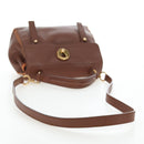 SAINT LAURENT Muse Toe Hand Bag Leather 2way Brown Gold 283761 Auth 203469V-9