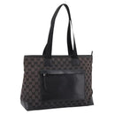 GUCCI GG Canvas Tote Bag Black Silver 019 0426 Auth 203470-1