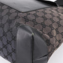 GUCCI GG Canvas Tote Bag Black Silver 019 0426 Auth 203470-9