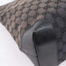 GUCCI GG Canvas Tote Bag Black Silver 019 0426 Auth 203470-16