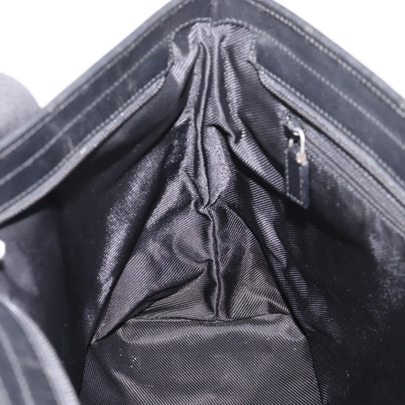 GUCCI GG Canvas Tote Bag Black Silver 019 0426 Auth 203470