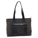 GUCCI GG Canvas Tote Bag Black Silver 019 0426 Auth 203470-13