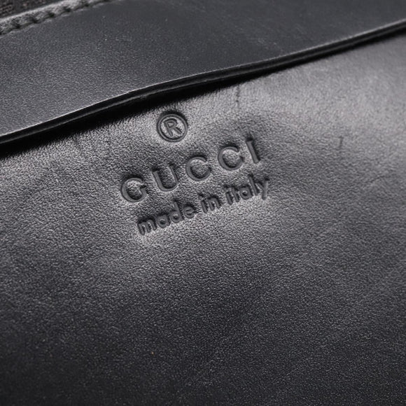 GUCCI GG Canvas Tote Bag Black Silver 019 0426 Auth 203470