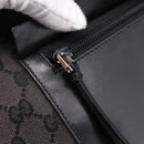GUCCI GG Canvas Tote Bag Black Silver 019 0426 Auth 203470-23