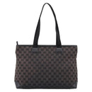 GUCCI GG Canvas Tote Bag Black Silver 019 0426 Auth 203470-2
