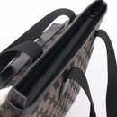 GUCCI GG Canvas Tote Bag Black Silver 019 0426 Auth 203470-6
