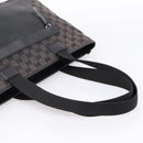 GUCCI GG Canvas Tote Bag Black Silver 019 0426 Auth 203470-7
