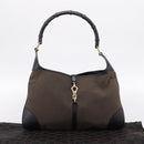 GUCCI Bamboo Jackie Shoulder Bag Canvas Brown Gold 001 4061 Auth 203473V-12