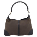 GUCCI Bamboo Jackie Shoulder Bag Canvas Brown Gold 001 4061 Auth 203473V-2