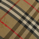 Burberrys Nova Check Boston Bag Canvas Beige Gold Auth 203476-10