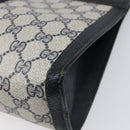 GUCCI GG Supreme Sherry Line Clutch Bag PVC Navy 67 014 2125 Auth 203478-10