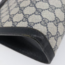 GUCCI GG Supreme Sherry Line Clutch Bag PVC Navy 67 014 2125 Auth 203478-11