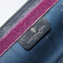 GUCCI GG Supreme Sherry Line Clutch Bag PVC Navy 67 014 2125 Auth 203478-12