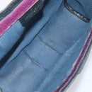 GUCCI GG Supreme Sherry Line Clutch Bag PVC Navy 67 014 2125 Auth 203478-14