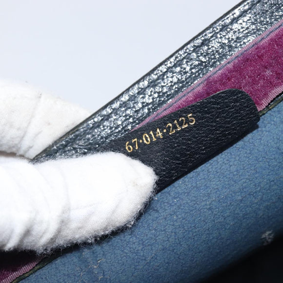 GUCCI GG Supreme Sherry Line Clutch Bag PVC Navy 67 014 2125 Auth 203478