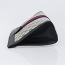 GUCCI GG Supreme Sherry Line Clutch Bag PVC Navy 67 014 2125 Auth 203478-5