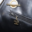 CHANEL Matelasse Chain Shoulder Bag Lamb Skin Black Gold CC Auth 203481V-21