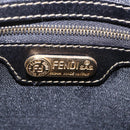 FENDI Pecan Clutch Bag PVC Leather Brown Gold Tone Auth 203483V-20
