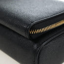 Christian Dior Karo Double Pouch Shoulder Bag Leather Black Gold Auth 203485M-11