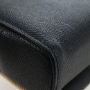 Christian Dior Karo Double Pouch Shoulder Bag Leather Black Gold Auth 203485M-12