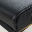Christian Dior Karo Double Pouch Shoulder Bag Leather Black Gold Auth 203485M-13