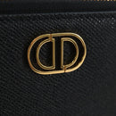 Christian Dior Karo Double Pouch Shoulder Bag Leather Black Gold Auth 203485M-14