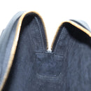 Christian Dior Karo Double Pouch Shoulder Bag Leather Black Gold Auth 203485M-20