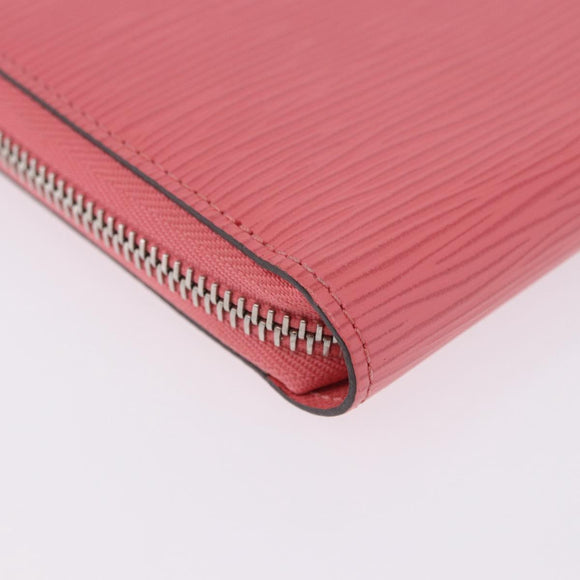 LOUIS VUITTON Epi Zippy Wallet Long Wallet Pink Coraille M60663 LV Auth 203487V