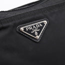 PRADA Shoulder Bag Nylon Black Silver Auth 203489A-14