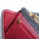 CHANEL Big Matelasse 30 Chain Shoulder Bag Lamb Skin Black Gold CC Auth 203491SAV-21