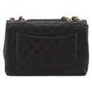 CHANEL Big Matelasse 30 Chain Shoulder Bag Lamb Skin Black Gold CC Auth 203491SAV-2