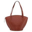 LOUIS VUITTON Epi Saint Jacques Shopping Shoulder Bag Brown M52263 Auth 203493-2