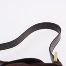 FENDI Mamma Baguette Shoulder Bag Suede Brown Gold Auth 203494V-15