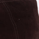 FENDI Mamma Baguette Shoulder Bag Suede Brown Gold Auth 203494V-22