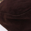 FENDI Mamma Baguette Shoulder Bag Suede Brown Gold Auth 203494V-25
