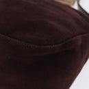 FENDI Mamma Baguette Shoulder Bag Suede Brown Gold Auth 203494V-26