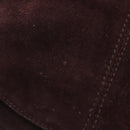 FENDI Mamma Baguette Shoulder Bag Suede Brown Gold Auth 203494V-34