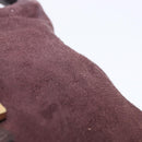 FENDI Mamma Baguette Shoulder Bag Suede Brown Gold Auth 203494V-4