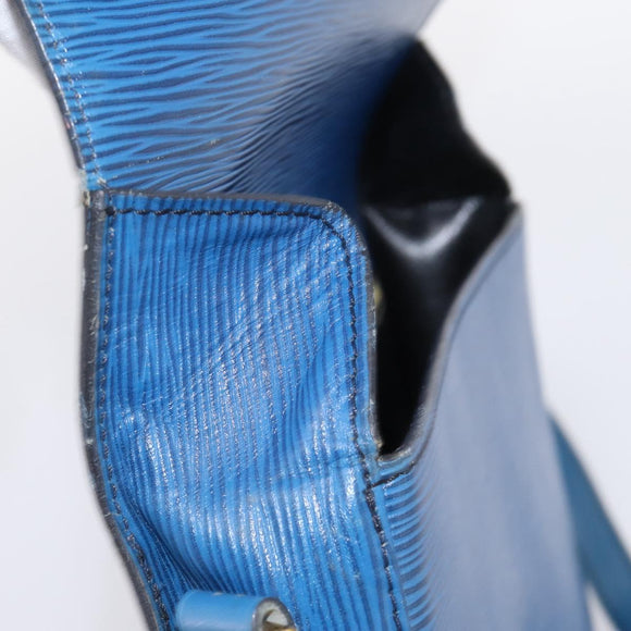 LOUIS VUITTON Epi Saint Cloud GM Shoulder Bag Blue M52195 LV Auth 203495